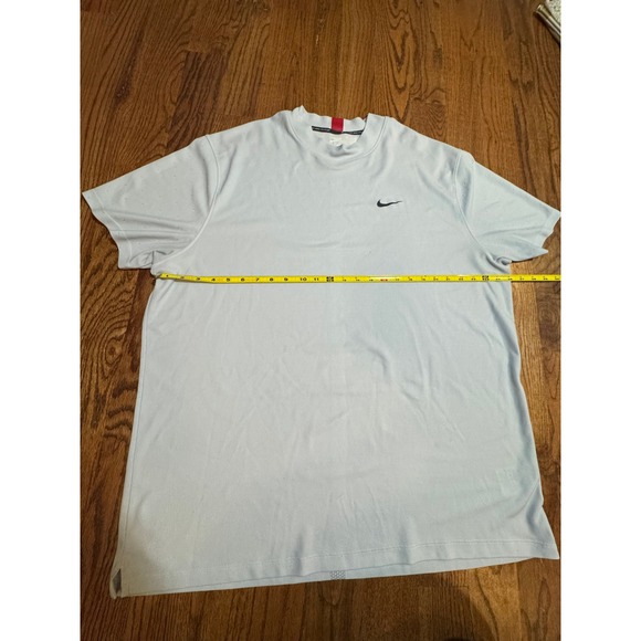 Nike Tiger Woods Collection Dri-FIT Golf Shirt Mens XXL Light Blue Perforated - Picture 5 of 12
